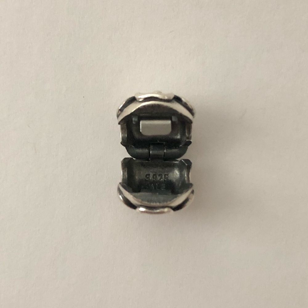 💕3/$85 Pink Cherry Blossom PANDORA 925 Clip - Picture 6 of 10